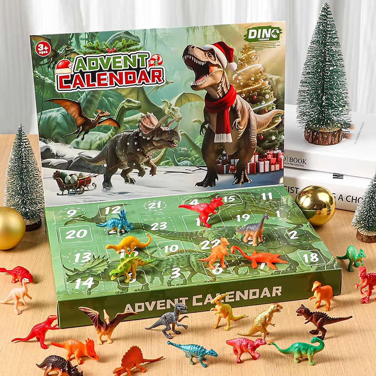 Dinosaur Advent Calendar - 24 Dinosaur Figures to Count Down to Christmas