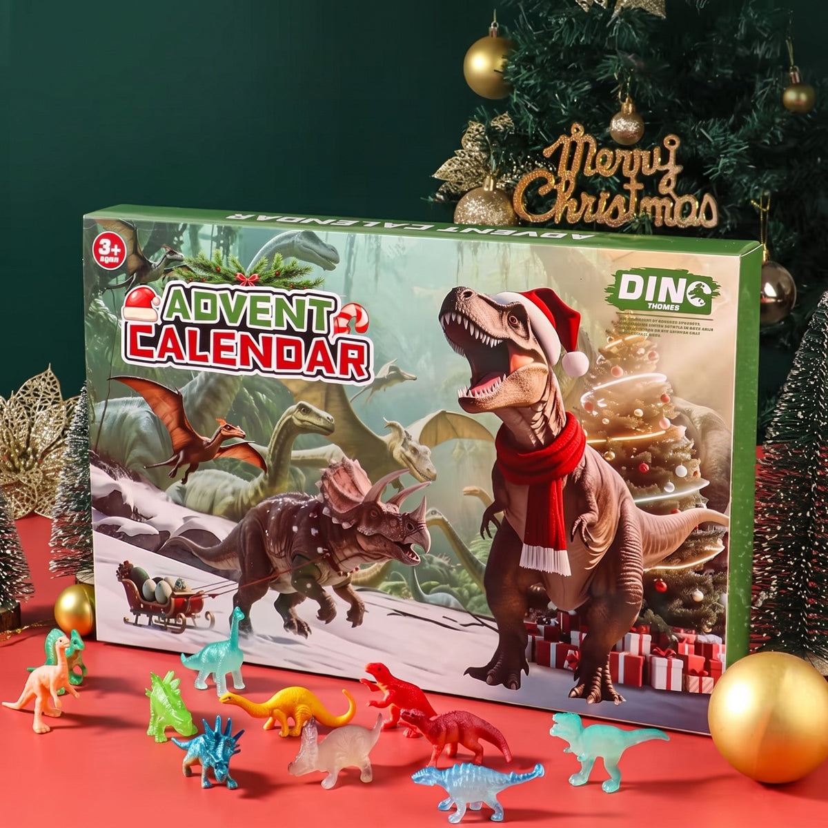 Dinosaur Advent Calendar - 24 Dinosaur Figures to Count Down to Christmas