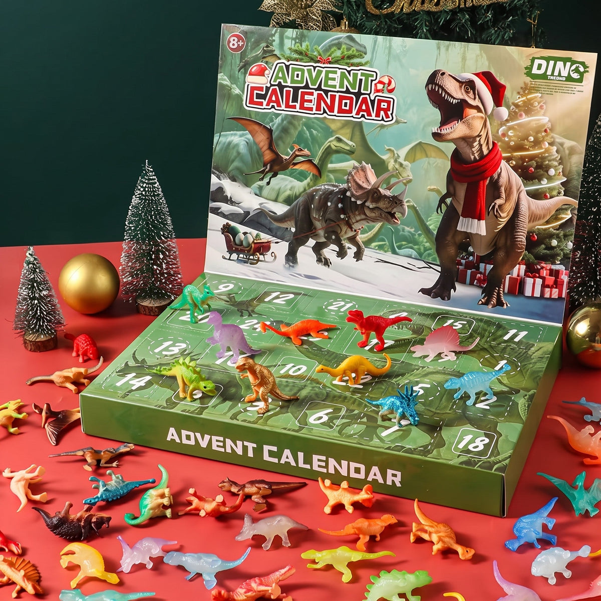Dinosaur Advent Calendar - 24 Dinosaur Figures to Count Down to Christmas