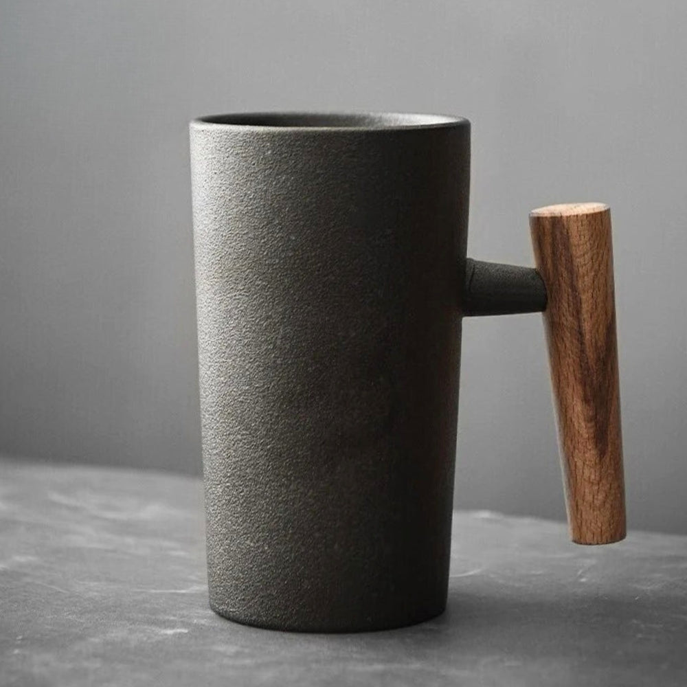 Earthy Nordic-Style Latte Mugs - Coffee Cups