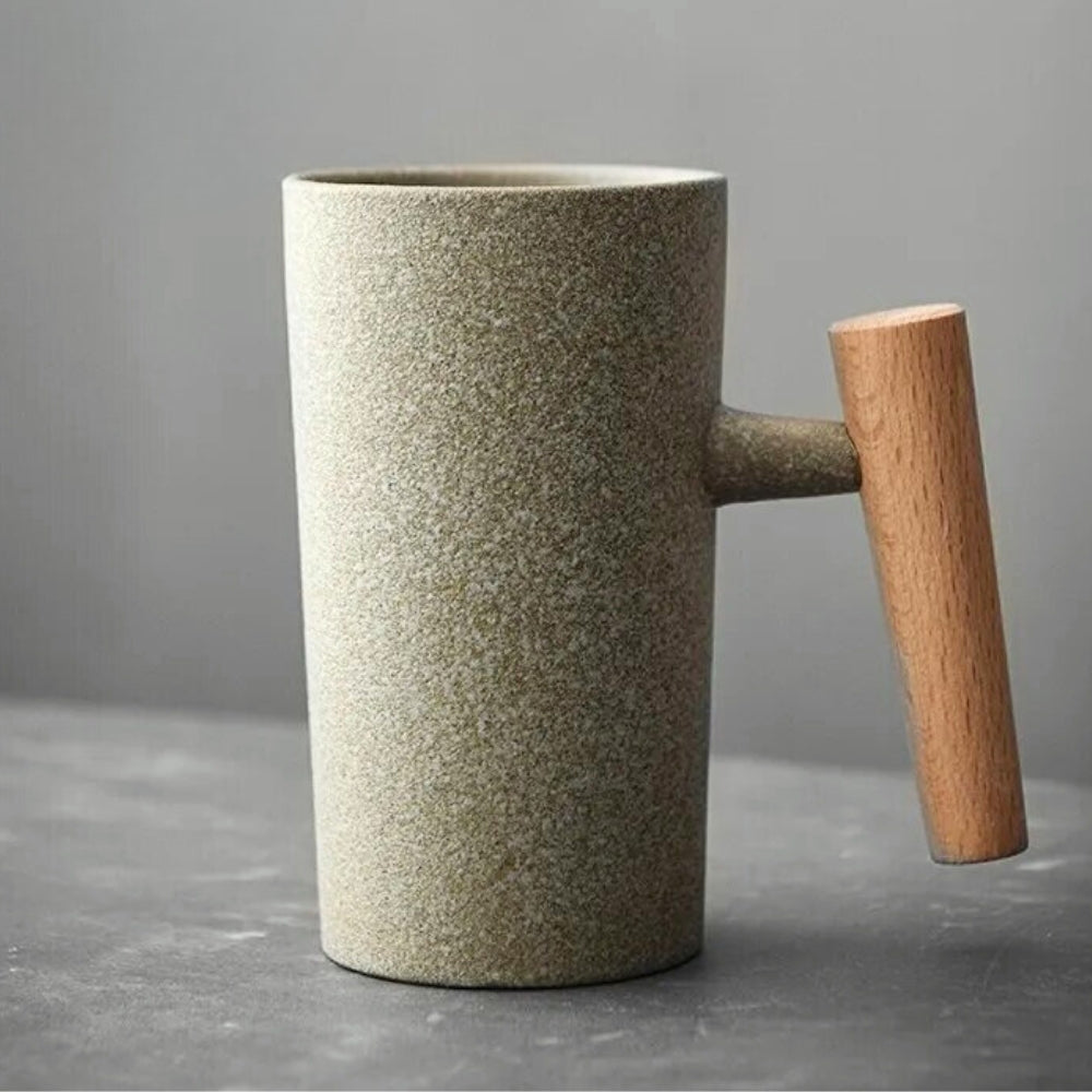 Earthy Nordic-Style Latte Mugs - Coffee Cups