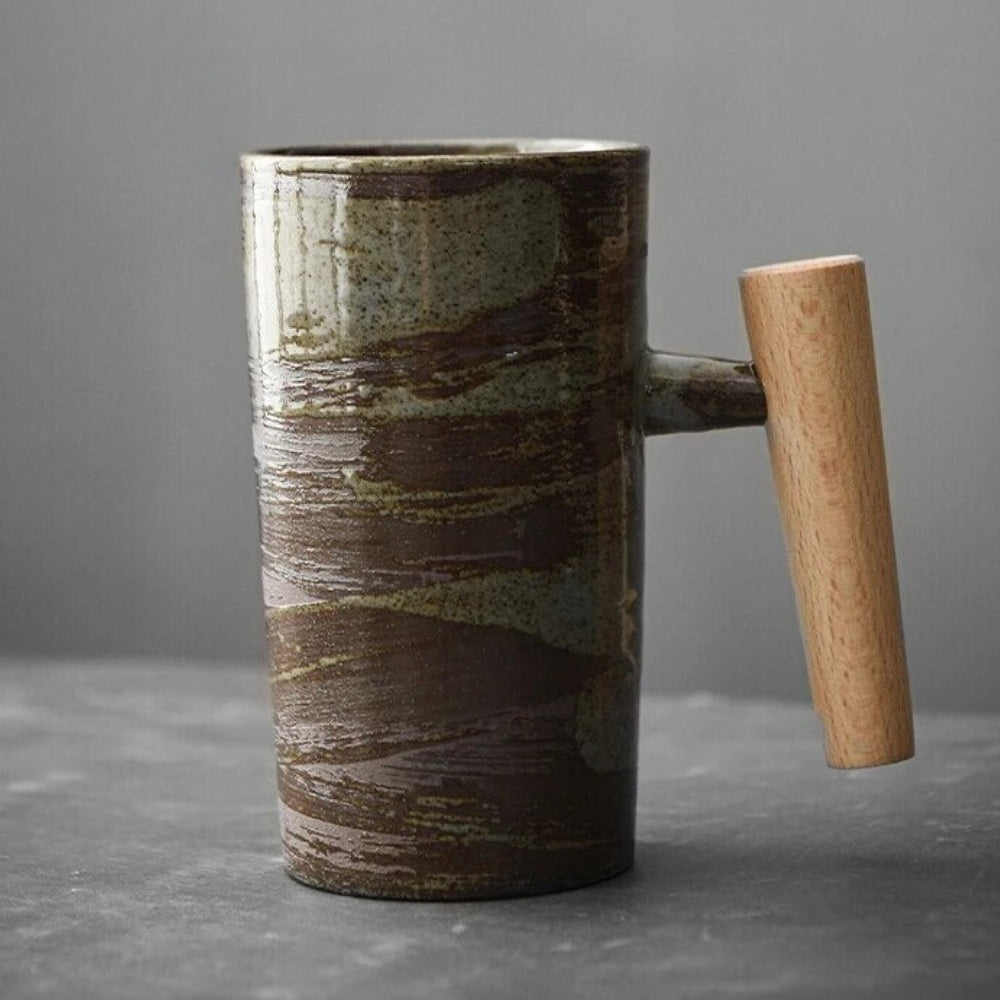 Earthy Nordic-Style Latte Mugs - Coffee Cups