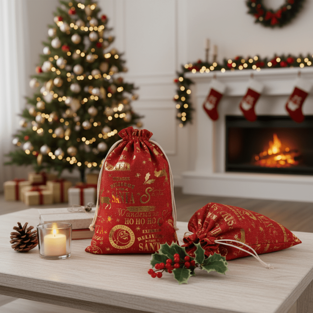 Eco-Friendly Fabric Christmas Gift Bag
