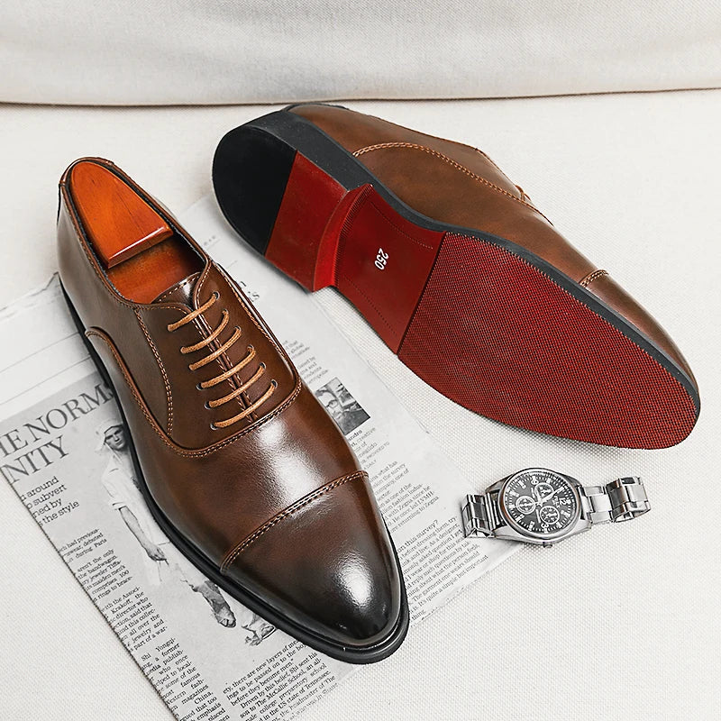 Chaussures Oxford en cuir écologique