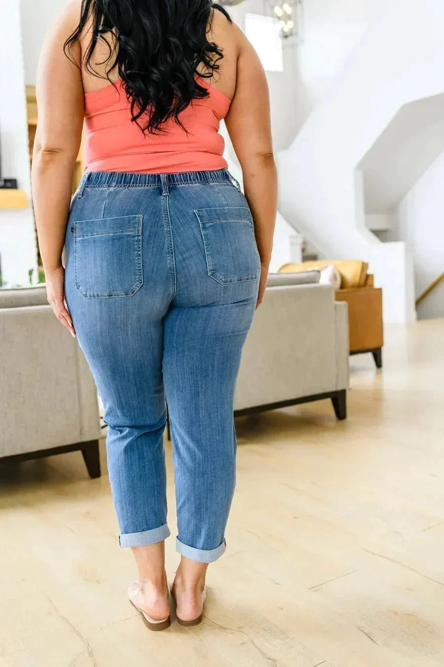 Jean jogger à taille élastique