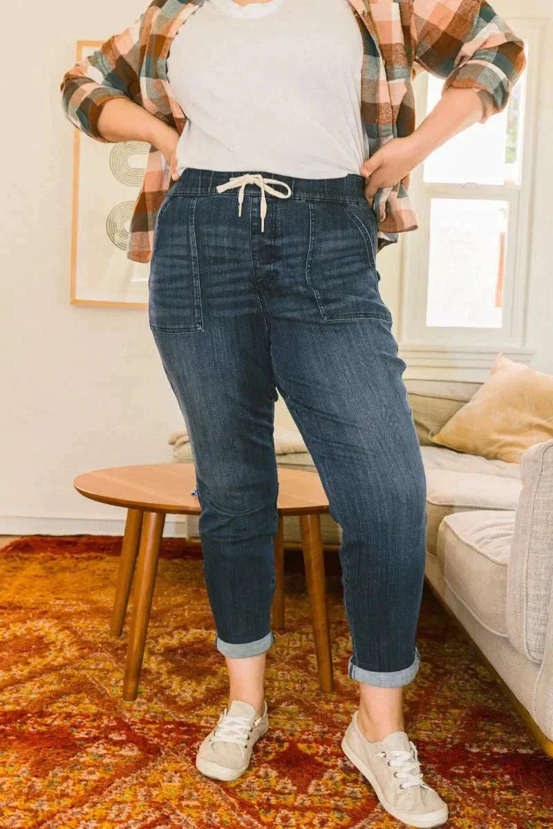 Jean jogger à taille élastique