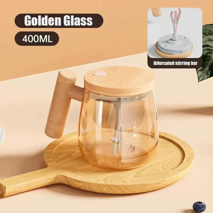 Electric High-Speed Self-Stirring Mug with One-Button Start for Hot & Cold Drinks