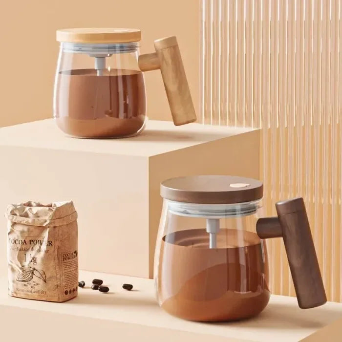 Electric High-Speed Self-Stirring Mug with One-Button Start for Hot & Cold Drinks