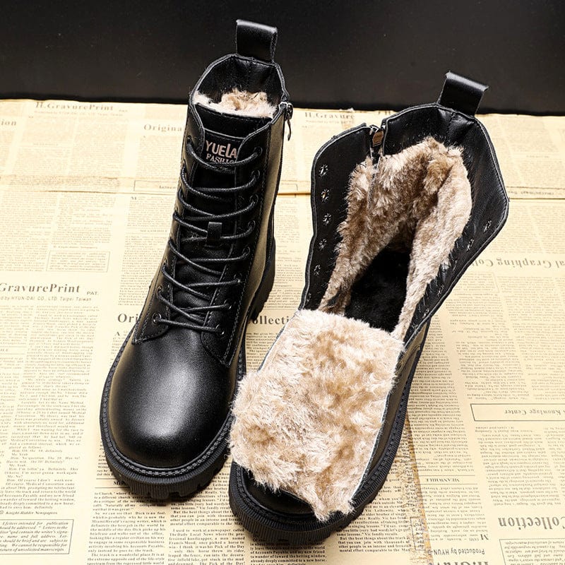 Bottes élégantes en cuir noir pour un confort et un style parfaits
