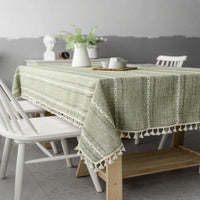Nappe élégante en coton et lin