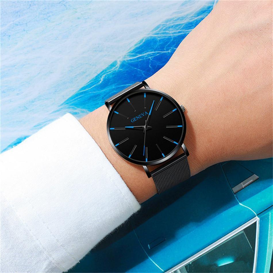 Elegant Men's Quartz Watch with Minimalist Design – Stainless Steel