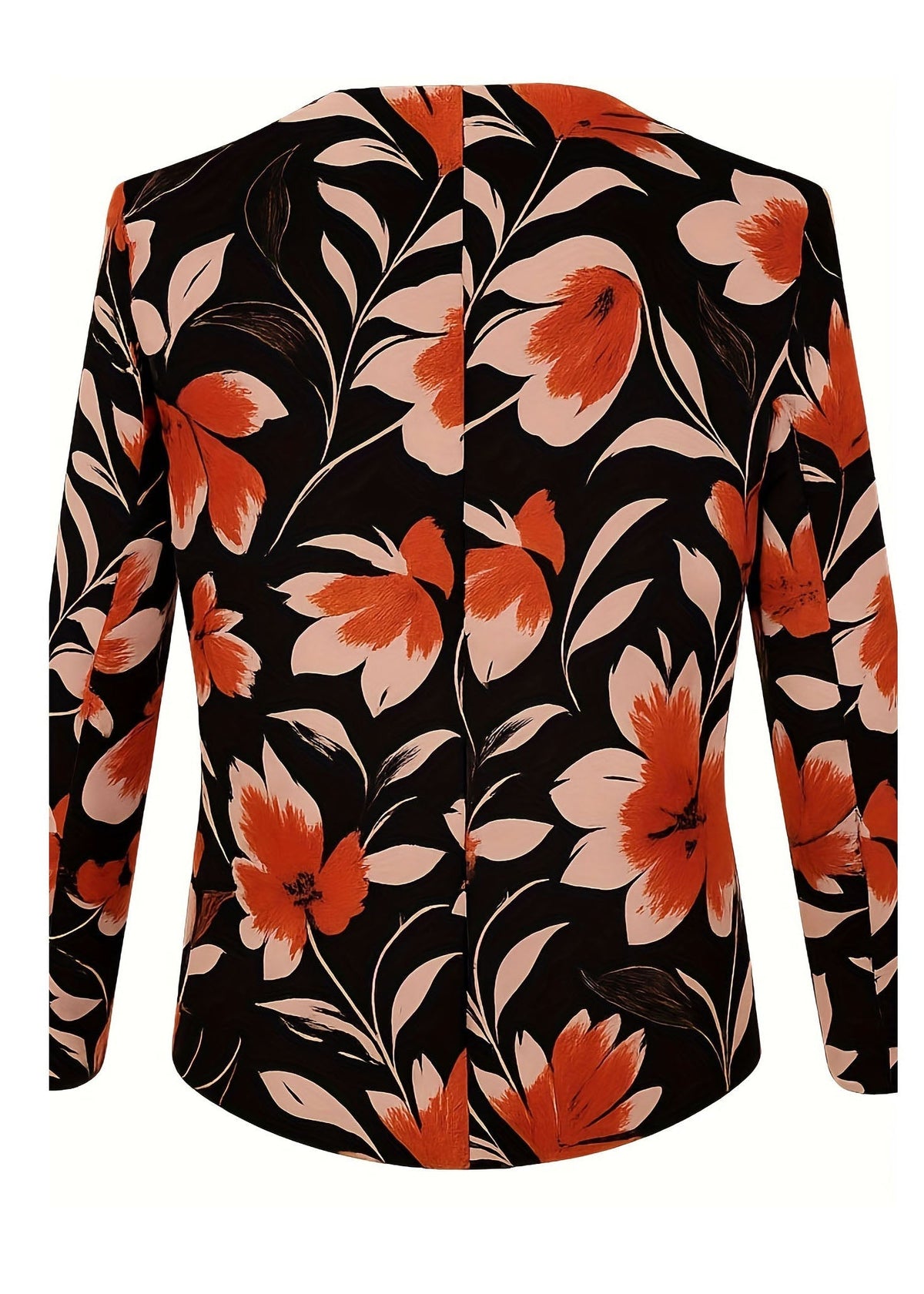 Elegant Women's Floral Blazer with Colorful Pattern