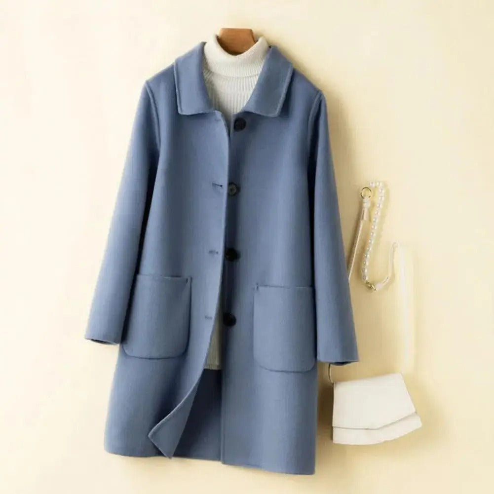 Élégant manteau en laine