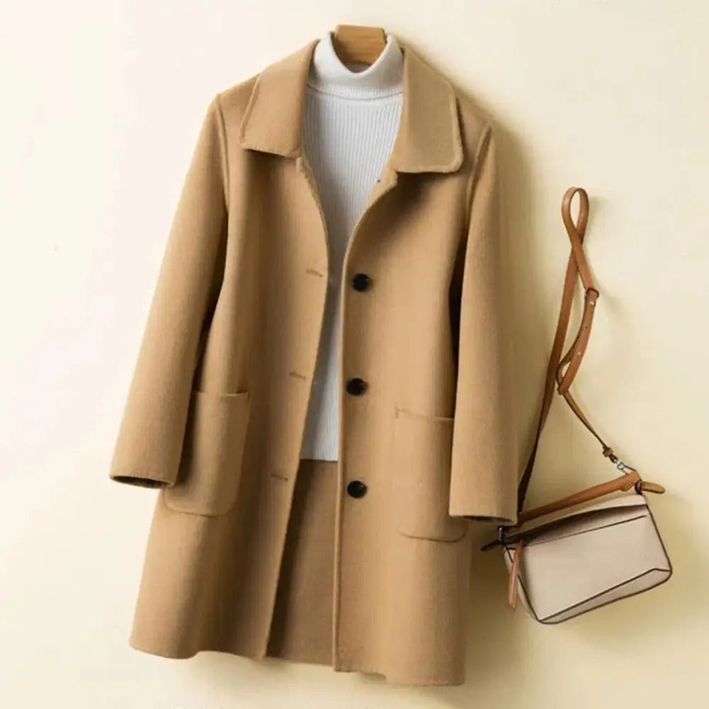 Élégant manteau en laine