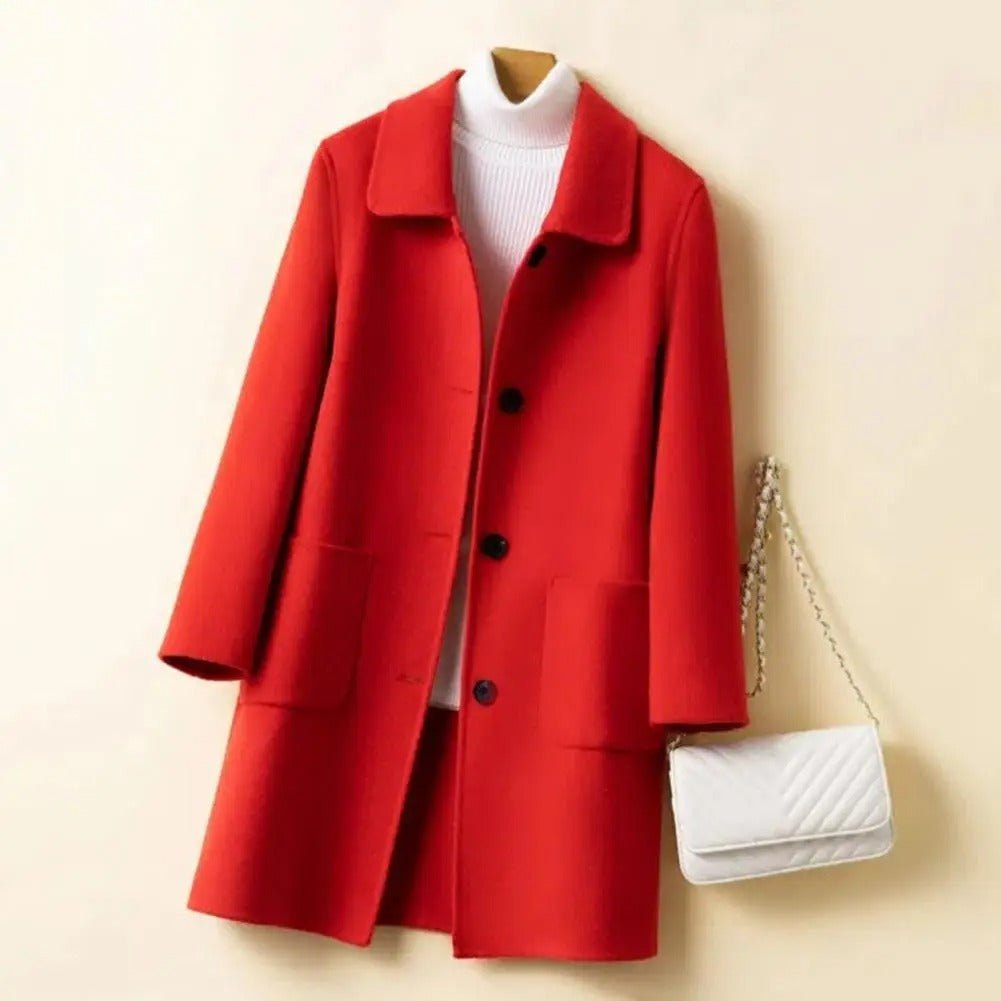 Élégant manteau en laine