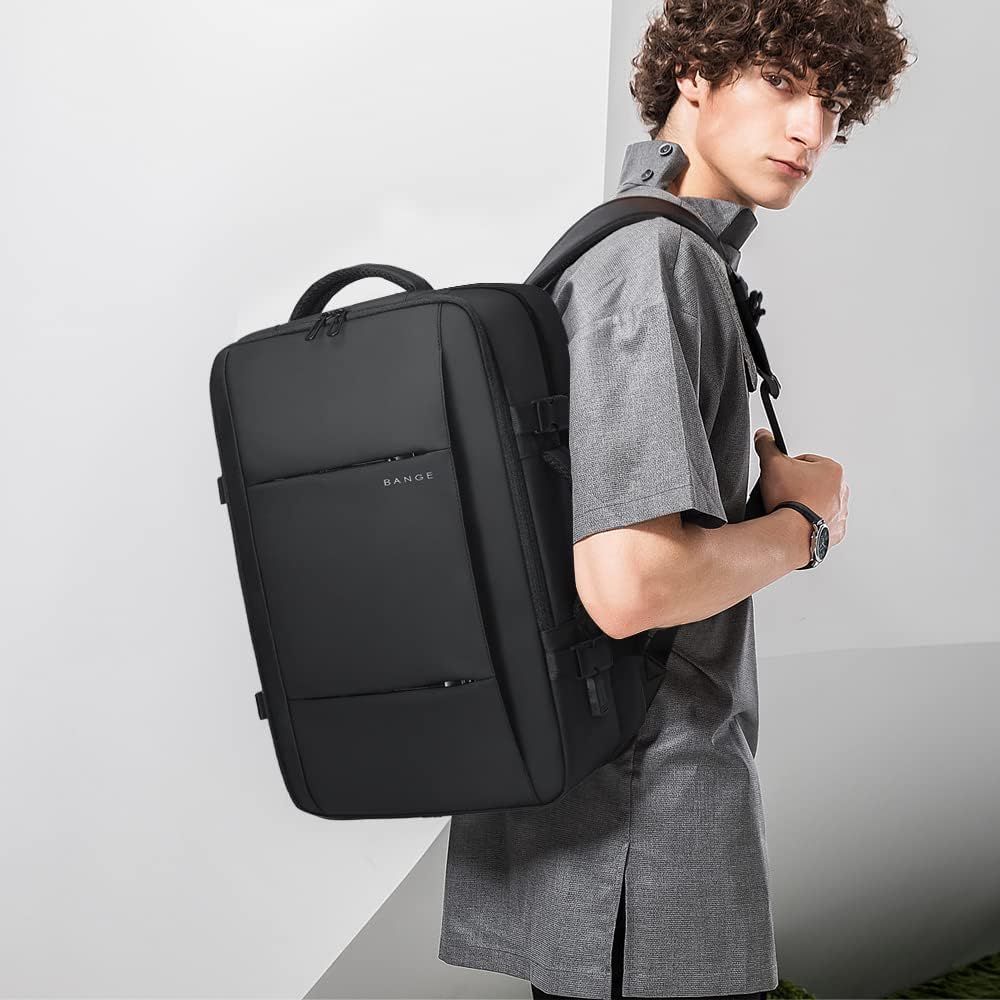 Expandable 26–45L Waterproof Travel Backpack with Laptop Sleeve & Duffle Carry