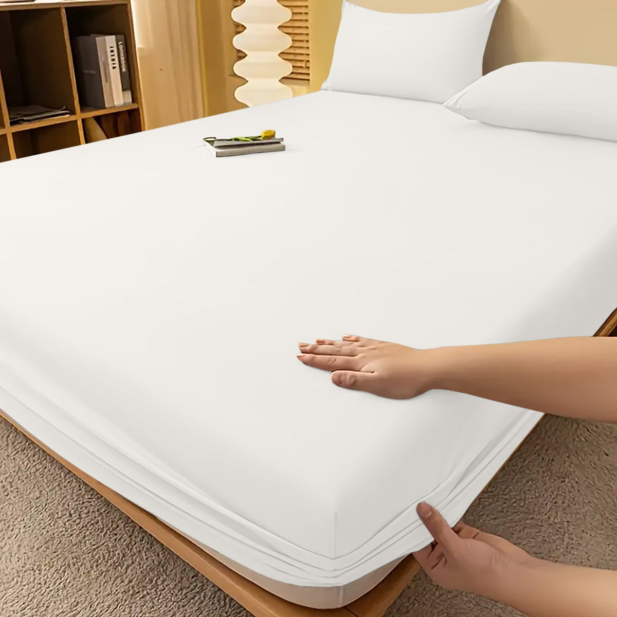 Drap-housse extra profond - linge de lit toutes saisons infroissable