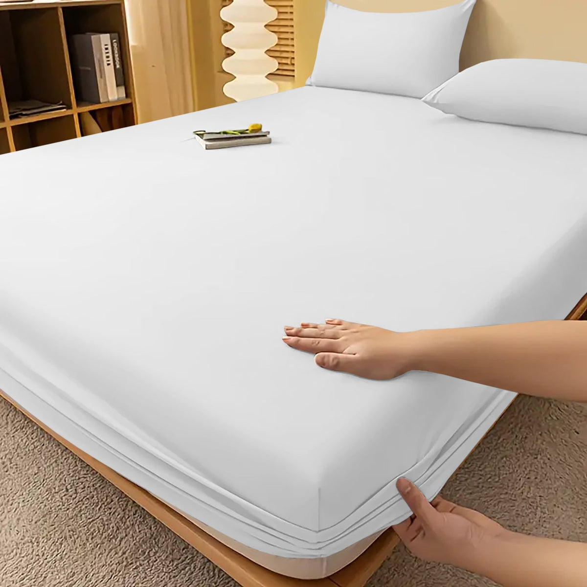 Drap-housse extra profond - linge de lit toutes saisons infroissable