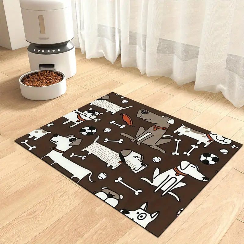 Extra-Large Waterproof Silicone Pet Feeding Mat with Non-Slip Backing