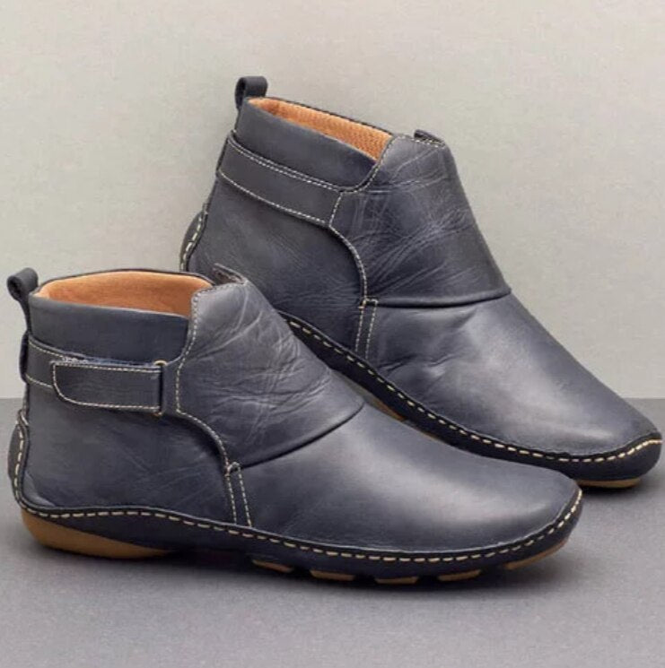 Faux Leather WOMEN'S ANKLE BOOTS