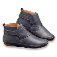 Botines de cuero sintético para mujer