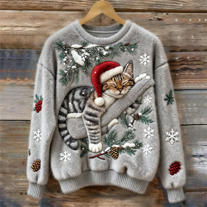 Festive Cat Christmas Sweater