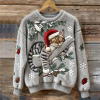 Festive Cat Christmas Sweater