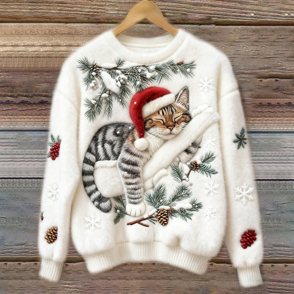 Festive Cat Christmas Sweater