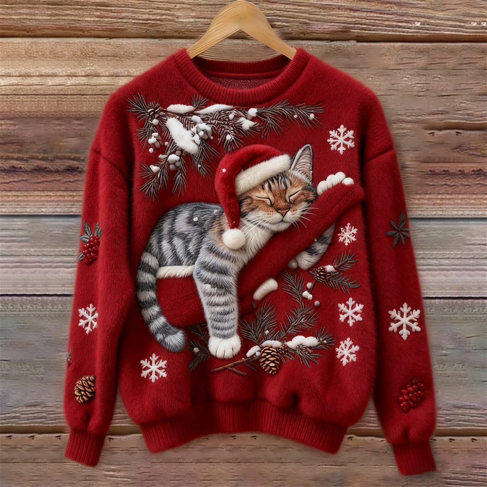 Festive Cat Christmas Sweater