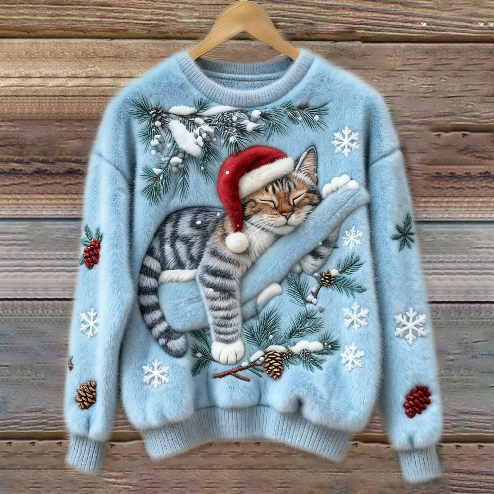 Festive Cat Christmas Sweater