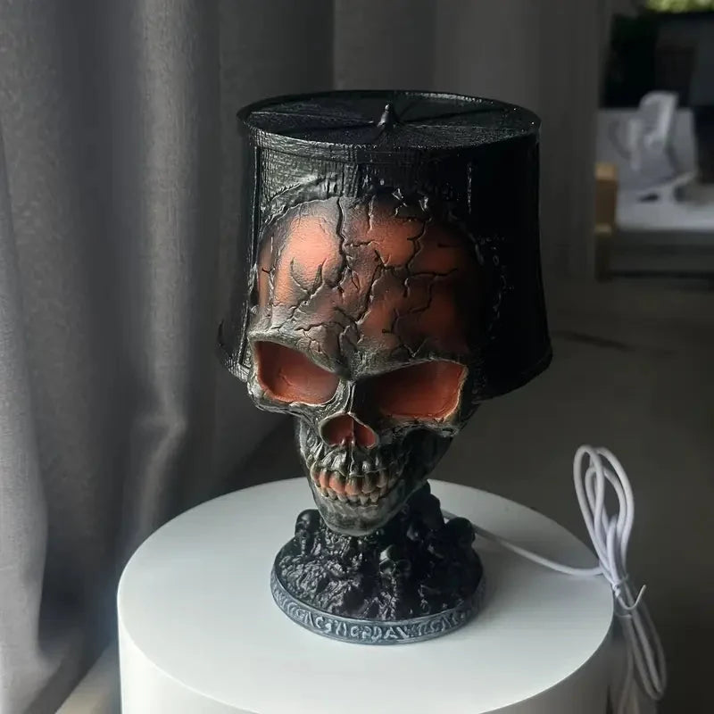 Fiery Skull Lava Lamp — Dynamic Glow for Gothic Vibes