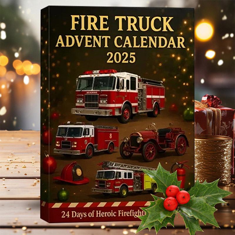 Calendrier de l'Avent camion de pompiers avec 24 jouets