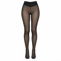 Collants doublés en polaire à l’aspect transparent