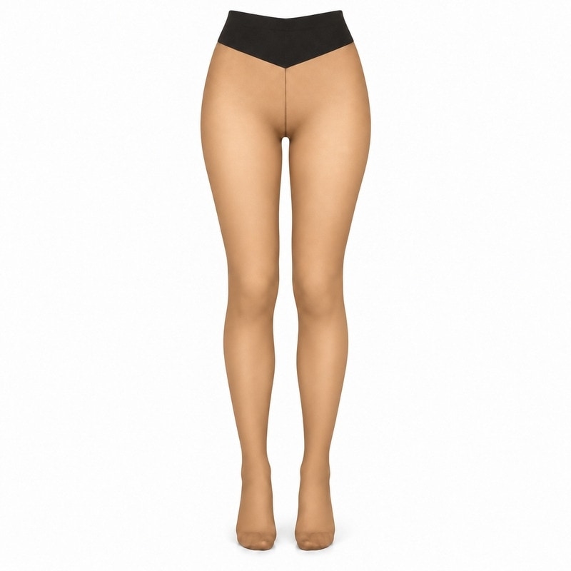 Collants doublés en polaire à l’aspect transparent