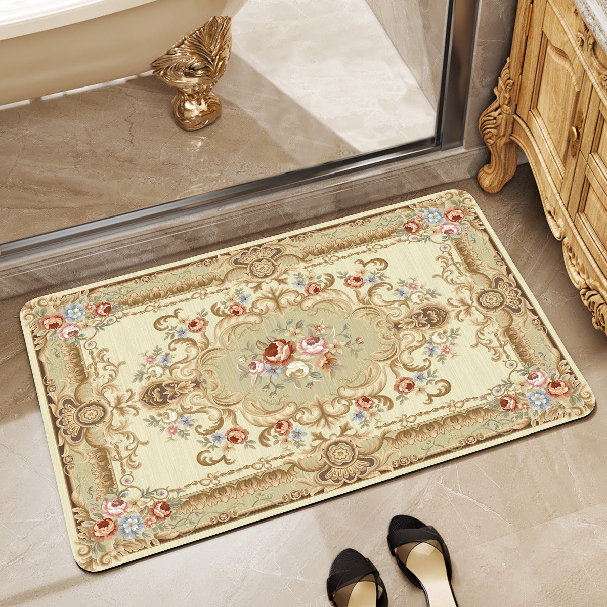 Floral Bathroom Mat