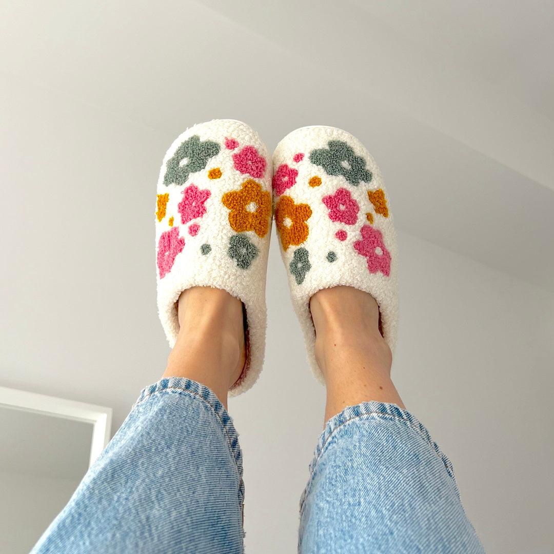 Chaussons fleuris