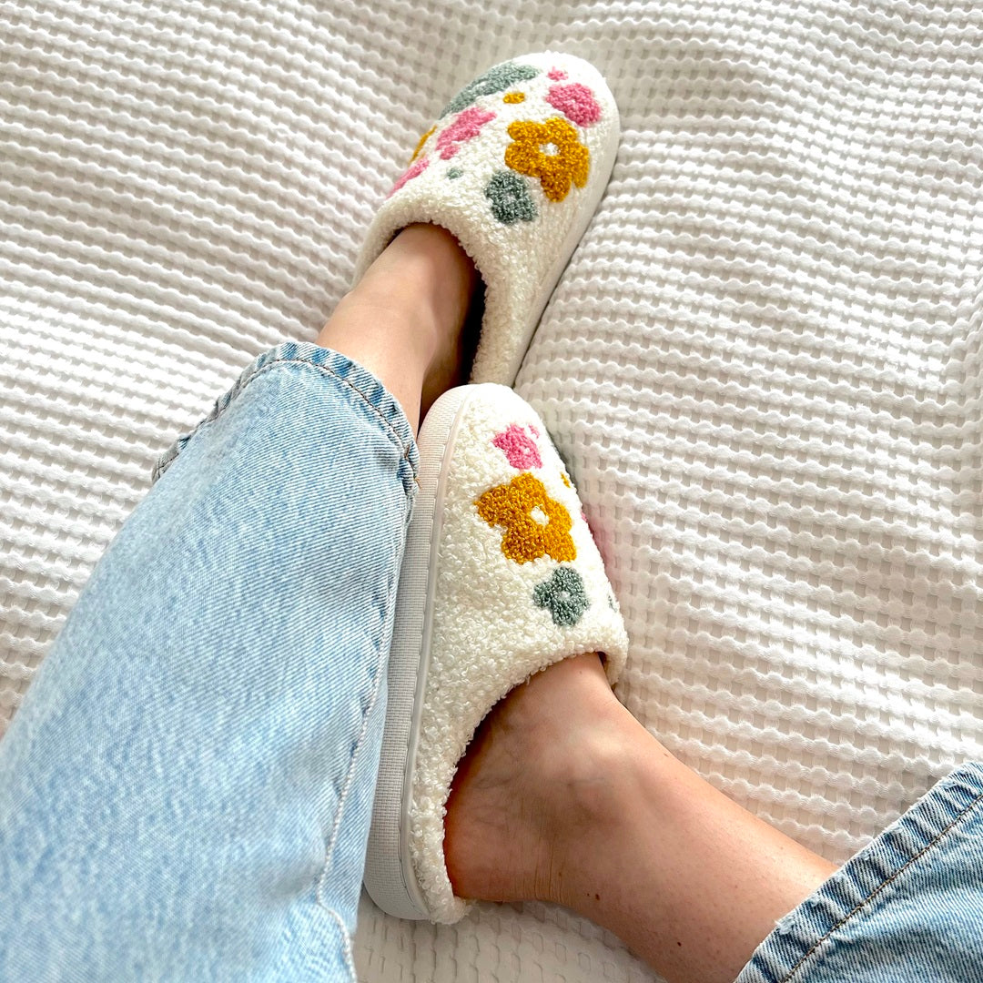 Chaussons fleuris
