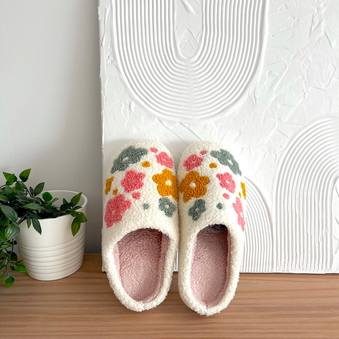 Chaussons fleuris