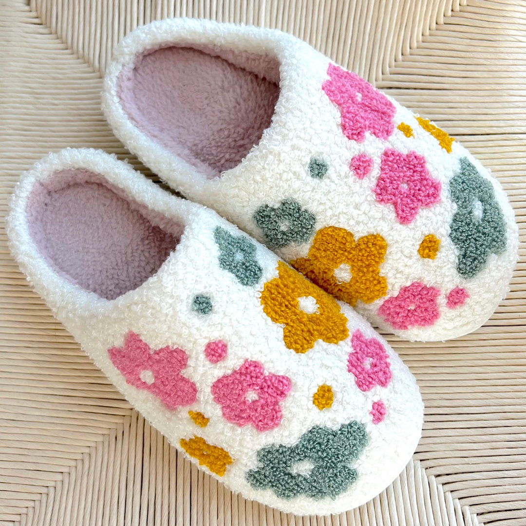 Chaussons fleuris