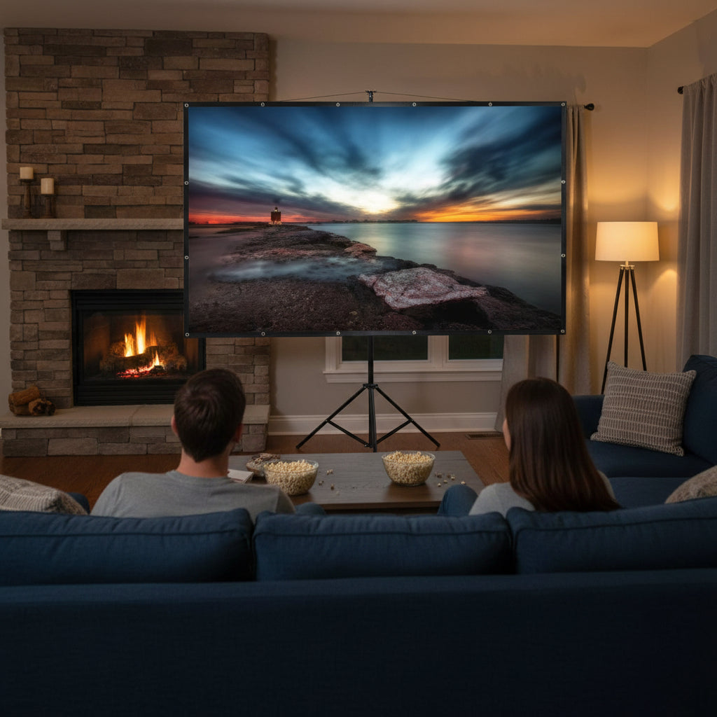 Écran de projection portable pliable