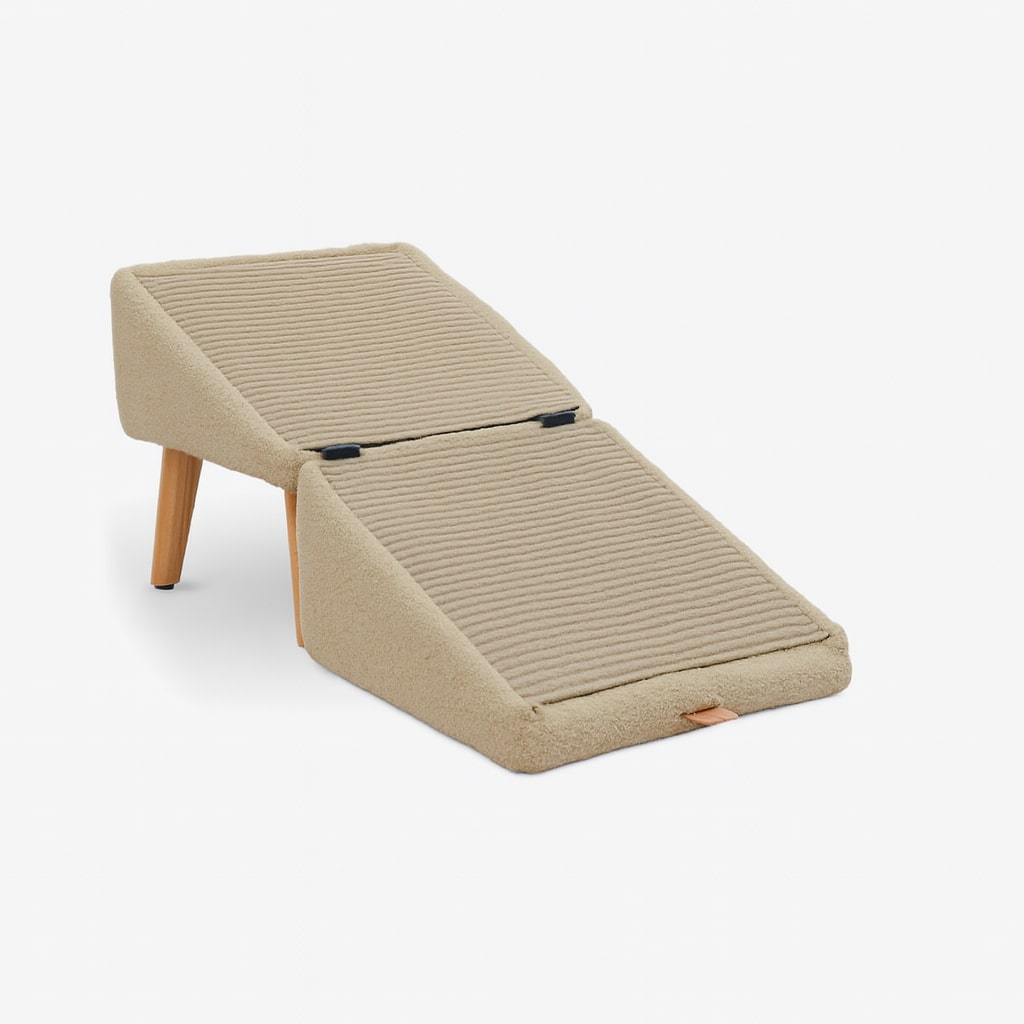 Folding Foam Pet Steps and Ottoman Stool for Beds and Sofas