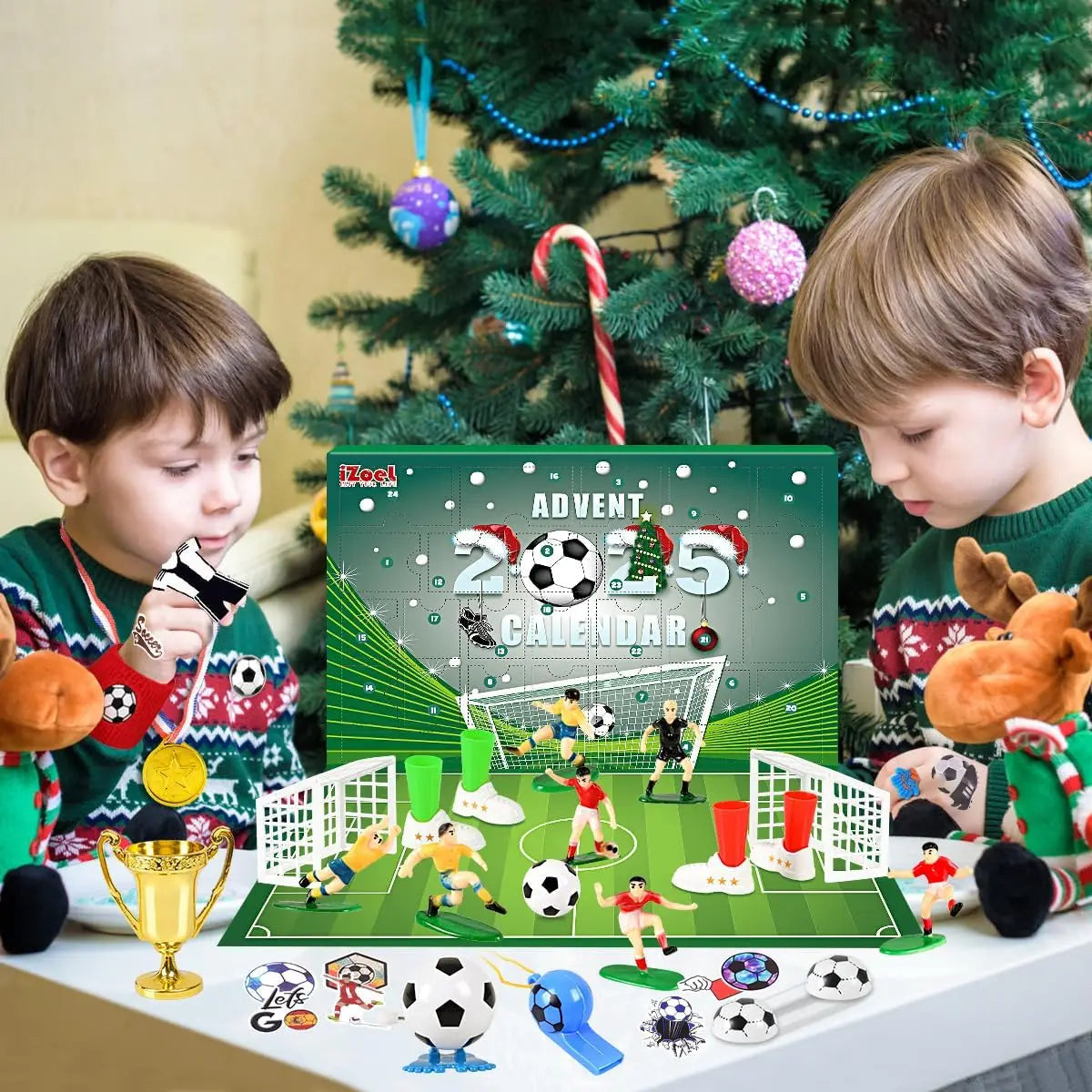 Football-Themed Advent Calendar for Kids with 24 Football Accessories and Surprises