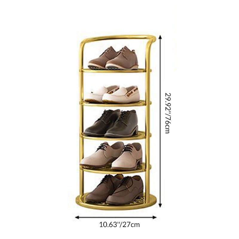 Meuble à chaussures vertical autoportant avec structure métallique