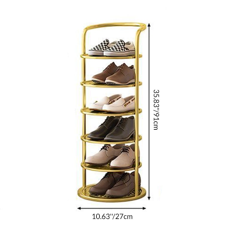 Meuble à chaussures vertical autoportant avec structure métallique