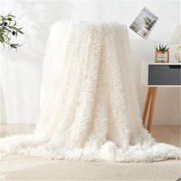 Plaid Couverture en Fausse Fourrure Douillette