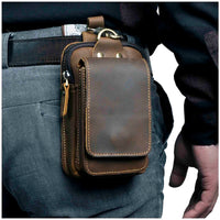Sac banane homme en cuir véritable