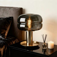 Lampe de table en verre