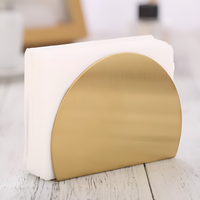 Soporte para Servilletas con Acabado Dorado