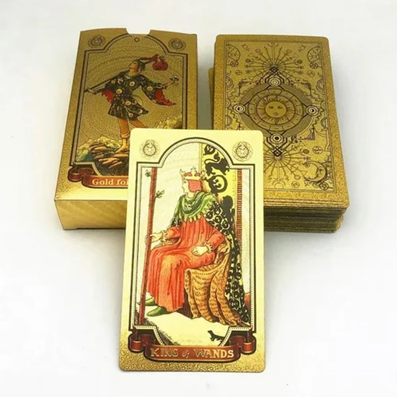 Gold Tarot Cards for All Levels - PVC and Elegant Packaging