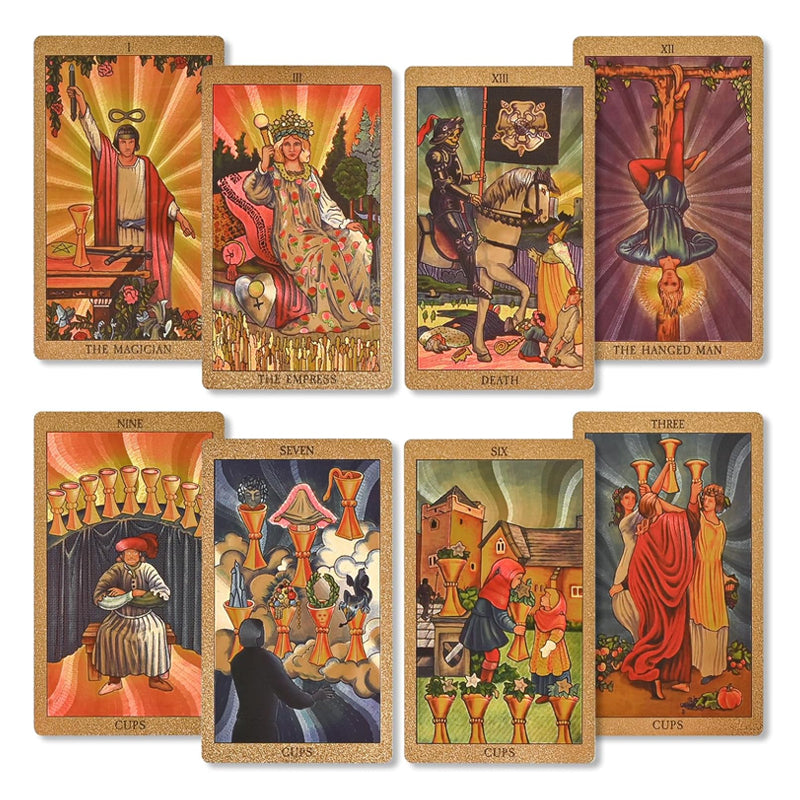 Gold Tarot Cards for All Levels - PVC and Elegant Packaging